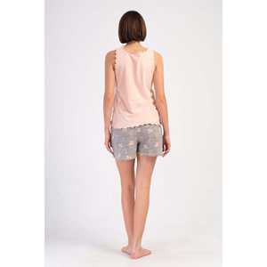 เสื้อกล้ามคอกลมแขนกว้างสำหรับผู้หญิงพร้อมชุดกระโปรงทรงวงรี - Product Image 1