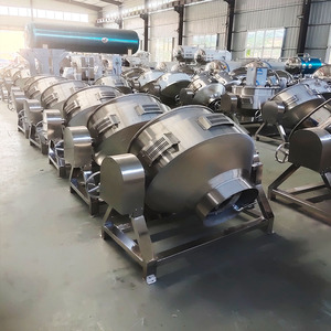 Food Processing SS304 Tilting Vertical Jacketed <strong>Kettle</strong> 300L Gas Heating <strong>Fish</strong> Beef Meat Cooking Sauce Beef Meat Motor Bearing Pot - Product Image 5