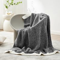 Mantas Azules para Sofá, Mantas Reversibles Súper Suaves y Cálidas, Mantas Acogedoras de Punto, Mantas de Felpa para Sofá, Cama, Regalo