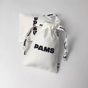 Small Custom Logo Cotton Canvas Fabric Muslin Drawstring <b>Supermarket</b> Bag With Printed Black Friday Recycled Gift Bags - Product Image 2