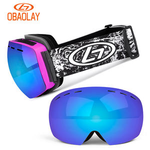 OBAOLAY Lunettes de ski de sport personnalisées, vente en gros, protection <span class=keywords><strong>anti</strong></span>-buée UV400, lunettes de ski <span class=keywords><strong>OEM</strong></span> - Product Image 4