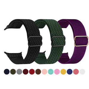 Cinturino elastico in Nylon Solo Loop per <span class=keywords><strong>Apple</strong></span> <span class=keywords><strong>Watch</strong></span> Series 5 <span class=keywords><strong>6</strong></span>, cinturino intrecciato elasticizzato regolabile per iWatch 7 8 9 - Product Image 6