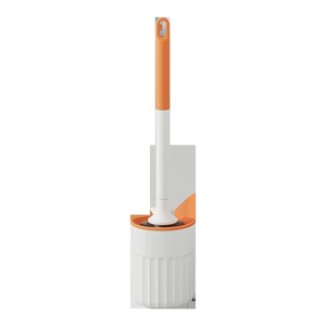 Toilet <b>Brush</b> Set Wall Mounted Flexible TPR Cleaning <b>Brush</b> For Bathroom With Holder No <b>Drill</b> Installation - Product Image 5