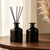 Flacon diffuseur en verre transparent de luxe, vide, 50 ml, 100 ml, 150 ml, 500 ml, pour huiles essentielles d'aromathérapie, rechargeable, contenant de parfum d'intérieur