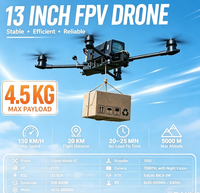 Drone FPV 13 pouces en fibre de carbone, châssis quadricoptère OEM ODM, kit complet d'assemblage multirotor pour vol agricole