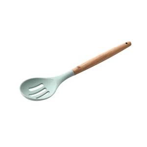 อุปกรณ์ครัวไม้พร้อมช้อนซิลิโคนแบบมีร่องสำหรับมืออาชีพ - Product Image 1