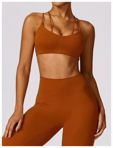 Soutien-gorge de sport à bretelles croisées dans le dos pour femmes, entraînement, gymnastique, fitness, yoga, personnalisé en usine - Product Image 4