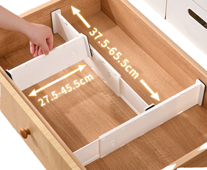 Modular Office Kitchen Storage Organizer Foldable Adjustable <strong>Drawer</strong> <strong>Dividers</strong> <strong>for</strong> Wardrobe Underwear Socks Accessories Durable PP - Product Image 1