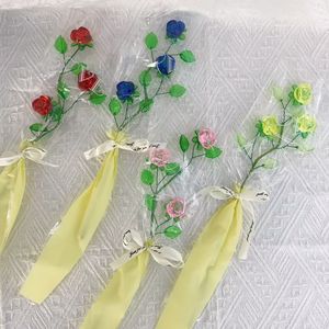Kit de materiales para ramo de rosas, resina plástica, semihandmade, para el Día de la Madre, Qixi, San Valentín, Día del Maestro, eventos, fiestas - Product Image 2