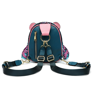 Zaino da <span class=keywords><strong>Donna</strong></span> con Paillettes <span class=keywords><strong>Blu</strong></span> Lucide a Forma di Orso, Bestseller, Borsa Convertibile a Tracolla o a Spalla 2987 - Product Image 5