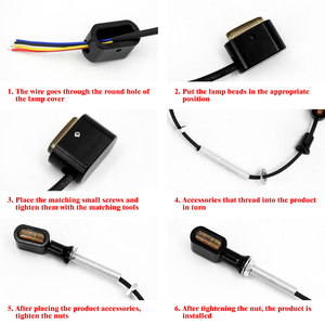 Mini Intermitente LED de Motocicleta con Marca E y Luz de Freno Trasera Roja para <span class=keywords><strong>Harley</strong></span> Sportster XL Dyna Softail Fat Boy Touring FLHT - Product Image 3