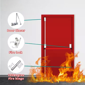 Barra de pánico moderna de 3 horas, puerta de acero, salida de emergencia ignífuga para supermercado, comedor, Hospital, Villa, escuela, uso exterior terminado - Product Image 5
