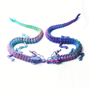 2025 nuevo personalizado 3D impreso <span class=keywords><strong>dragón</strong></span> chino juguete Flexible artesanía luminosa artículo decorativo móvil articulado - Product Image 1