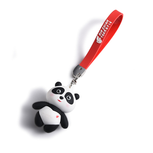 Llaveros 3D de PVC con Logotipo Personalizado, Lindos Pandas de Silicona, Precio de Fábrica - Product Image 1