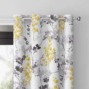<span class=keywords><strong>Tende</strong></span> occhiello oscuranti con occhiello giallo Vintage stampato floreale <span class=keywords><strong>tende</strong></span> isolanti termiche per <span class=keywords><strong>soggiorno</strong></span> camera da letto finestra - Product Image 3