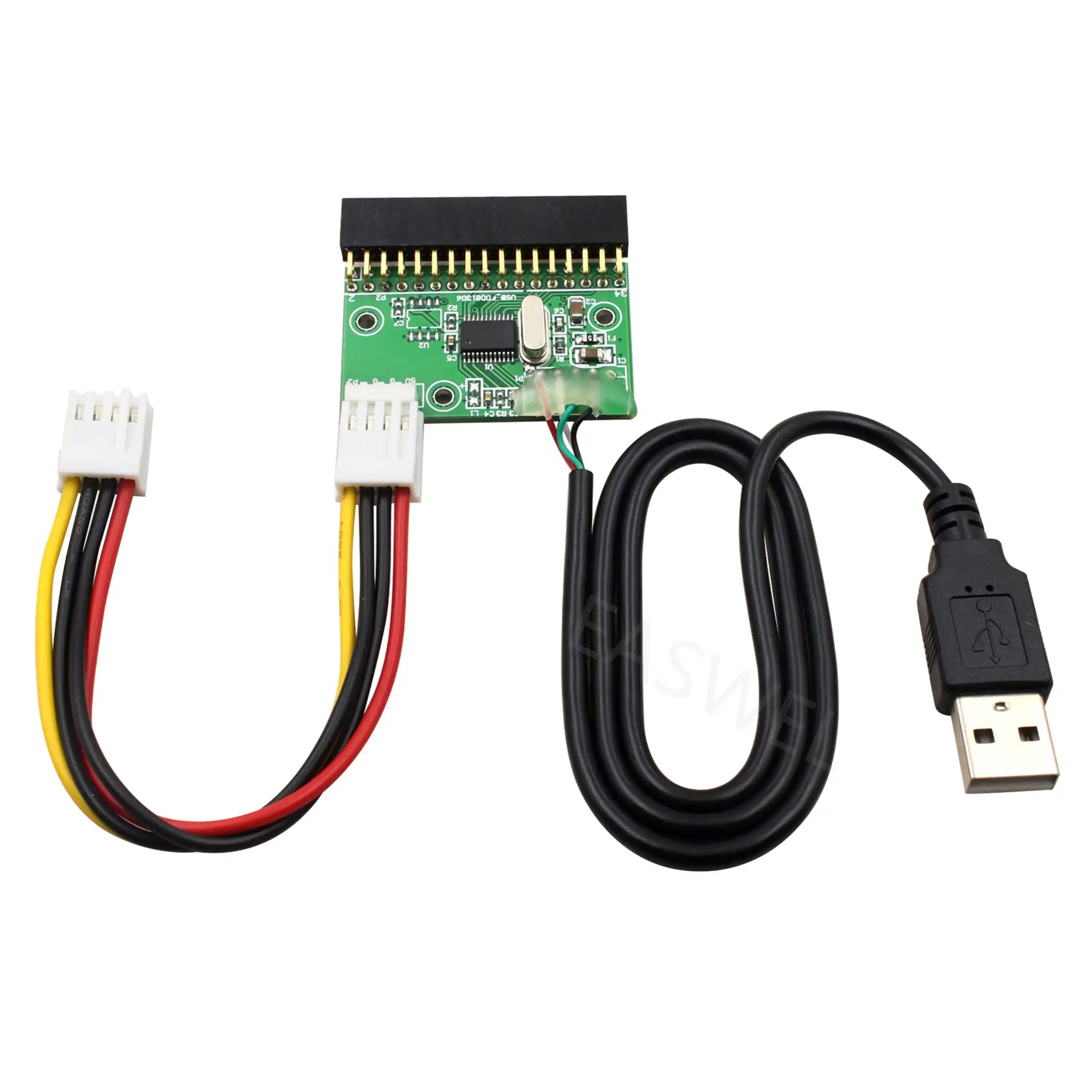 Adaptor Kabel USB, 1.44MB 3.5 "Konektor Floppy Drive 34 PIN 34 P Ke Kabel USB Papan PCB PT
