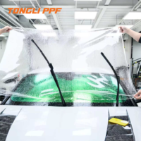 Film de protection de pare-brise en TPU super hydrophobe anti-salissure haute définition 6,5 mil, anti-éblouissement, anti-explosion