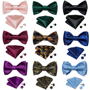 Self-<strong>Tie</strong> Men's Polyester <strong>Bow</strong> <strong>Tie</strong> <strong>Black</strong> Floral Pink Green Blue Paisley Solid Butterfly Wedding Prom Tuxedo Suits Accessories Gift - Product Image 1