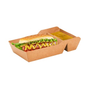 ถาดใส่กระดาษคราฟท์ <span class=keywords><strong>Nacho</strong></span> แบบใช้แล้วทิ้ง2ช่องแบบจาระบีทนทานสไตล์วินเทจ - Product Image 4