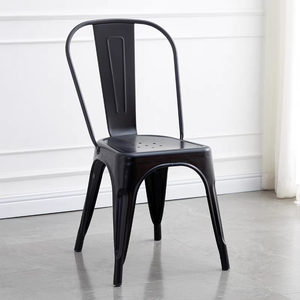 Mobilier de <span class=keywords><strong>restaurant</strong></span> Style industriel vintage <span class=keywords><strong>Paris</strong></span> Chaise de salle à manger en fer empilable en métal pour l'extérieur - Product Image 4
