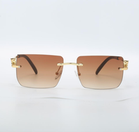 Dernières lunettes de soleil tendance de haute qualité, de style rétro vintage, sexy, pour hommes, classiques, sans monture, bon marché, de type mode