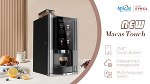 Distributeur automatique de café professionnel MACAS M-TT-ES-4C à écran tactile, chaudière en acier inoxydable 2000W 220V 9 bars, entièrement automatique - Product Image 2