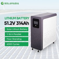Batteries lithium-ion 51,2 V 100 Ah 200 Ah 300 Ah LiFePO4, stockage d'énergie mobile, batterie lithium pour système solaire
