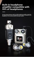 Système de retour d'oreille sans fil Xvive U45D pour moniteur, émetteur-récepteur dédié haute performance, amplificateur de casque en plastique