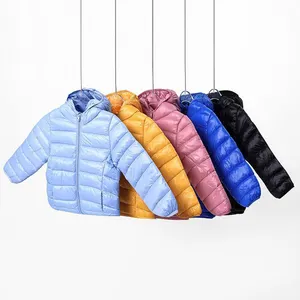 Jaket Puffer bayi jaket bulu angsa musim dingin kustom ringan untuk anak laki-laki dan perempuan