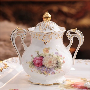 ชุดน้ำชาและกาแฟลายกุหลาบคลาสสิกสไตล์ยุโรปขายดีที่สุด - Product Image 5
