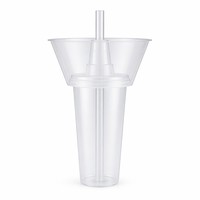 Gobelet en plastique transparent avec plateau à collation intégré 2-en-1, idéal pour les plats chauds, très populaire sur les réseaux sociaux pour la vente de nourriture de rue et de boissons