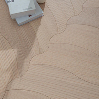 Parquet en chêne gris à motif feuille, multi-couches, stable, avec joint mâle et femelle, vente en gros
