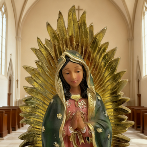 Regalo Religioso, Portavelas Mexicano <span class=keywords><strong>de</strong></span> la Virgen María, Candelabro <span class=keywords><strong>de</strong></span> <span class=keywords><strong>Nuestra</strong></span> <span class=keywords><strong>Señora</strong></span> <span class=keywords><strong>de</strong></span> <span class=keywords><strong>Guadalupe</strong></span> para Decoración Navideña - Product Image 3