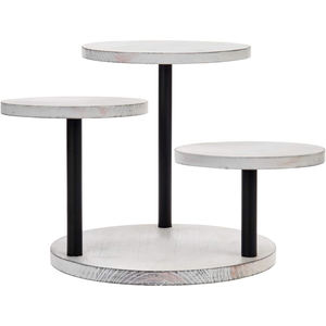 OEM 3 livelli di legno torta Stand e mostra riser legno bianco torta sta <span class=keywords><strong>per</strong></span> torte nuziali antipasto, Dessert o esposizione al dettaglio alzate - Product Image 1