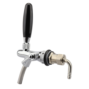 Keran Bir Draft Adjustable untuk Homebrewing 2 in 1 dengan Lapisan Krom dan Pengatur Aliran, Keran Bir dengan Ulir G5/8 - Product Image 1