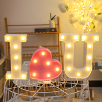 Lampes LED en plastique en forme de lettres et de chiffres pour propositions de mariage, joyeux anniversaire, déclarations romantiques, décorations de fêtes, avec interrupteur
