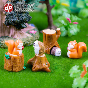 Adornos de Animales en Miniatura de Resina, Ardilla, Erizo, Decoración de Escritorio, Decoración del Hogar, Manualidades - Product Image 1