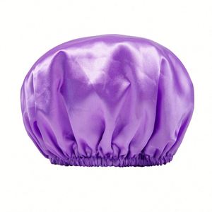 Bonnet de Douche et Chapeau de Bain Réutilisables en Satin Imperméable pour Femme - Idéal Voyage et Plage, Confortable Toutes Saisons, Cadeau Promotionnel - Product Image 3
