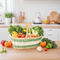 Gekleurde handgemaakte papieren touw gevlochten kleine mandjes, fruitmandjes, cadeau mandjes, promotionele mandjes, diverse opbergzakken, beddengoed