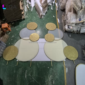 Lida ห่วงโลหะติดผนังทรงกลม LED สีสันสดใสสำหรับงานแต่งงาน - Product Image 2