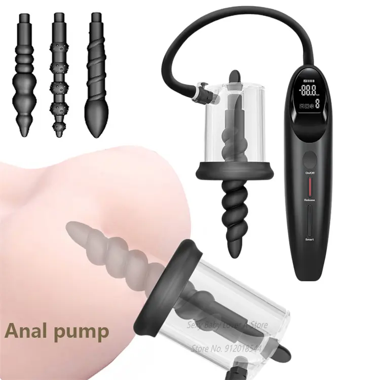 Yeni akıllı Rosebud pompası vakum emme masaj prostat stimülatörü adam kadınlar için Anal pompa popo fiş Adult tor yetişkin seks oyuncakları
