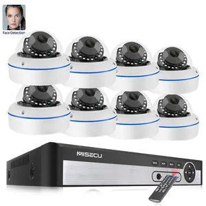 5mp Wifi Ip Camera Outdoor Or Indoor Poe Camera System Night Vision 8 Channel Cctv Dome Camera Set
