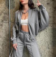 Ensemble de sport décontracté pour femme, coupe oversize, deux pièces, idéal pour le fitness et le jogging – Nouvelle collection transfrontalière très prisée