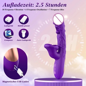 Vibromasseur 4 en 1, stimulation du point G et du clitoris, 10 modes de vibration, <span class=keywords><strong>6</strong></span> modes d'oscillation, 7 modes de serrage, rechargeable par USB, IPX6 - Product Image 2