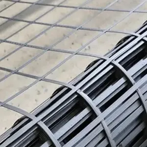 Hot Sale Plastic-Steel Geogrid Steel Wire Mesh Biaxial Geogrid Price