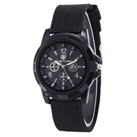 Montre-bracelet à quartz classique à succès pour hommes, bracelet en nylon tressé de luxe, montre numérique sportive quotidienne pour l'extérieur