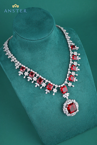 Anster Luxury <strong>Ruby</strong> <strong>Necklace</strong> Delicate Stone Fashion Jewelry <strong>Necklaces</strong> for Women Earrings Jewelry Wholesale - Product Image 5