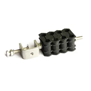 4 ways coaxial cable 1/2" flex fiber optic feeder clamp 5-7mm,19-25mm