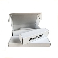 Petite boîte d'expédition en carton ondulé de couleur unie, logo personnalisé, boîte pliable pour vêtements d'enfants, montres, cosmétiques, petits cadeaux, emballage