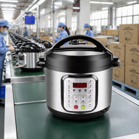 Cuisinière électrique à pression avec thermostat, pot intérieur antiadhésif en acier inoxydable de 6 L, fabrication industrielle